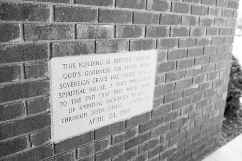 Grace Reformed Baptist - History Engraving